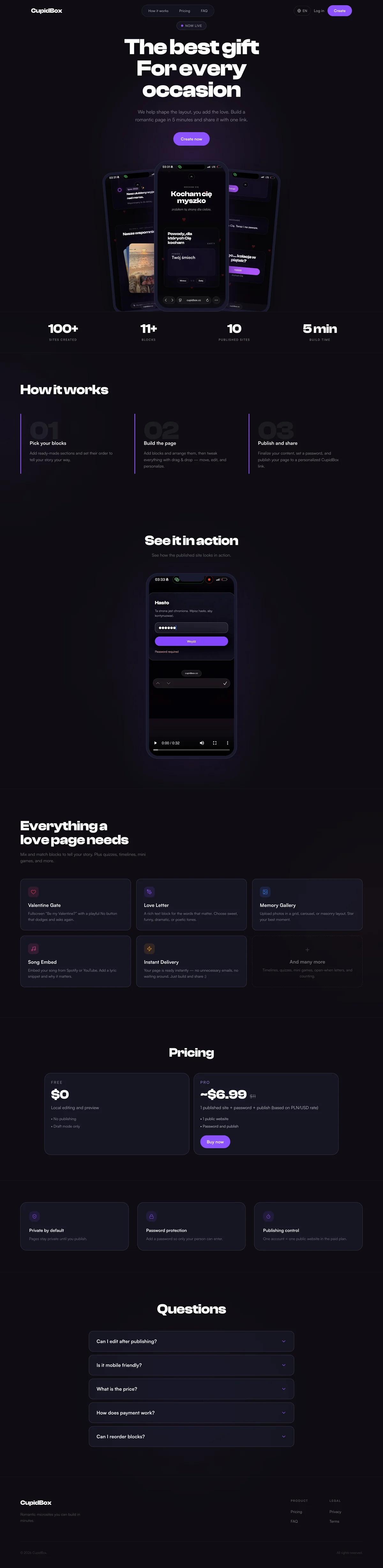 Pełny widok strony cupidbox.cc