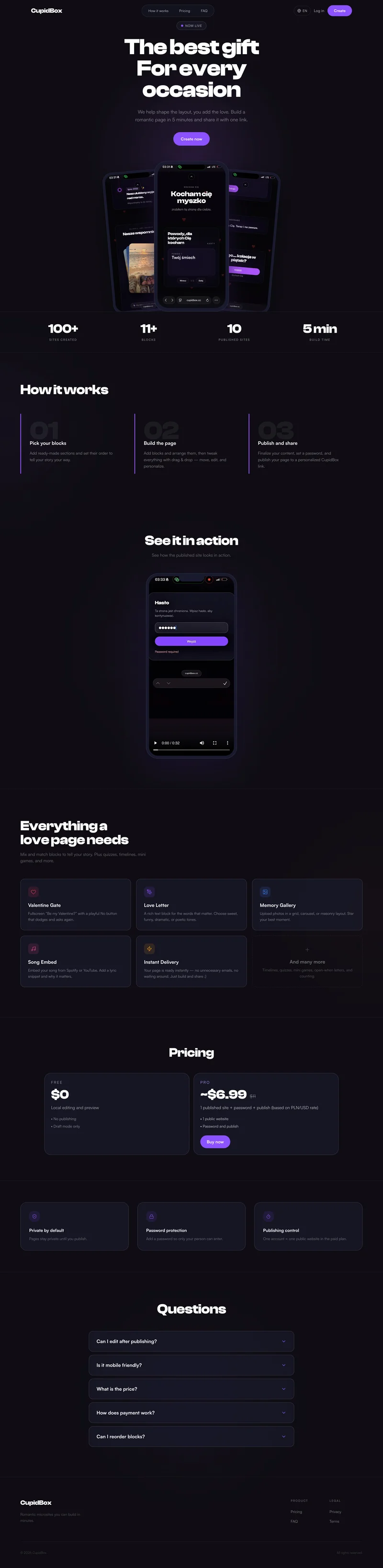 Pełny widok strony cupidbox.cc